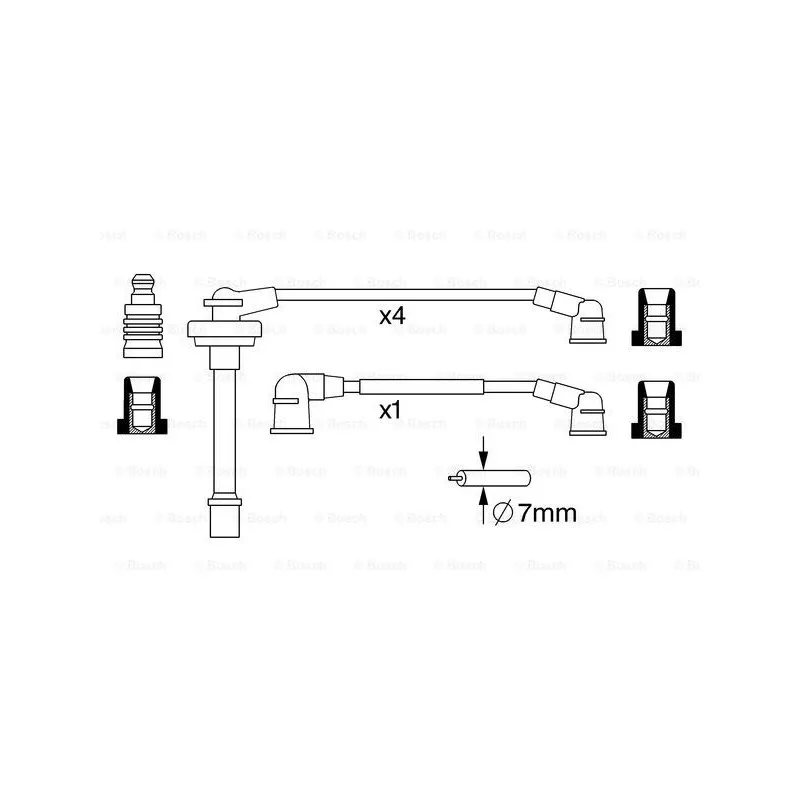 Kit de câbles d'allumage BOSCH 0 986 357 282