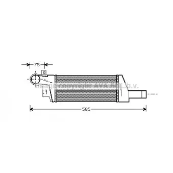 Intercooler, échangeur AVA QUALITY COOLING OLA4322