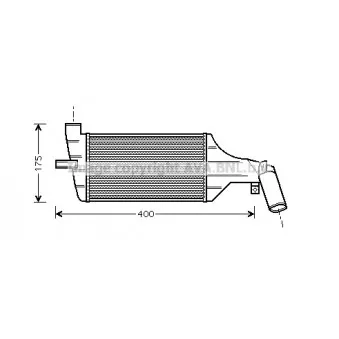 Intercooler, échangeur AVA QUALITY COOLING OLA4325