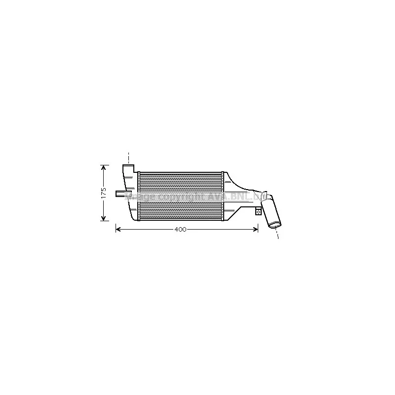 Intercooler, échangeur AVA QUALITY COOLING OLA4325