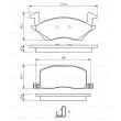 Jeu de 4 plaquettes de frein avant BOSCH 0 986 424 264 - Visuel 1