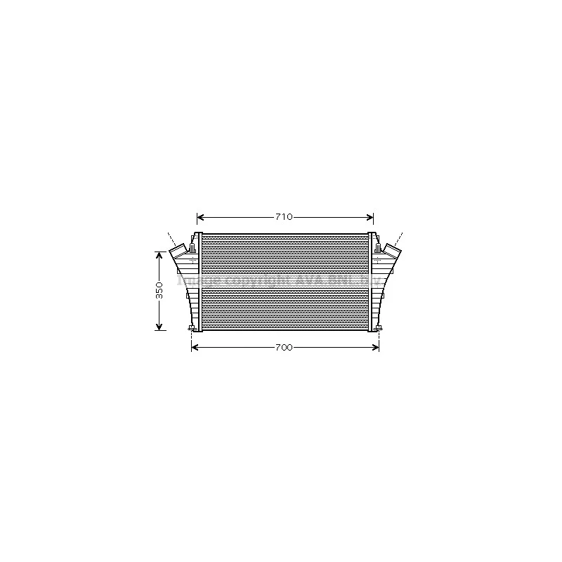 Intercooler, échangeur AVA QUALITY COOLING OLA4361
