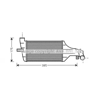 Intercooler, échangeur AVA QUALITY COOLING OLA4374