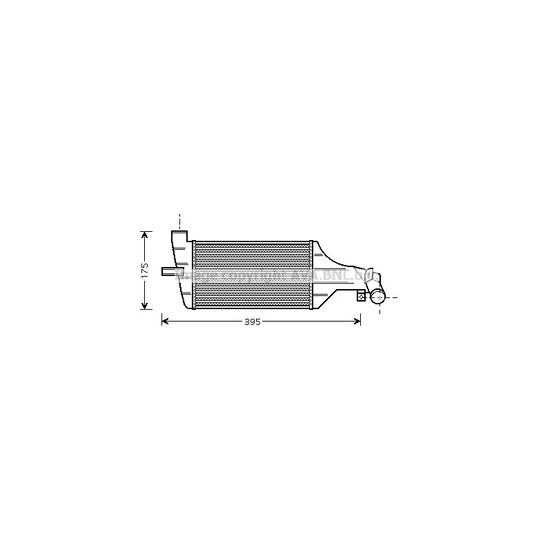 Intercooler, échangeur AVA QUALITY COOLING OLA4374
