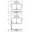 Jeu de 4 plaquettes de frein arrière BOSCH 0 986 424 568 - Visuel 1