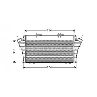 Intercooler, échangeur AVA QUALITY COOLING OLA4401