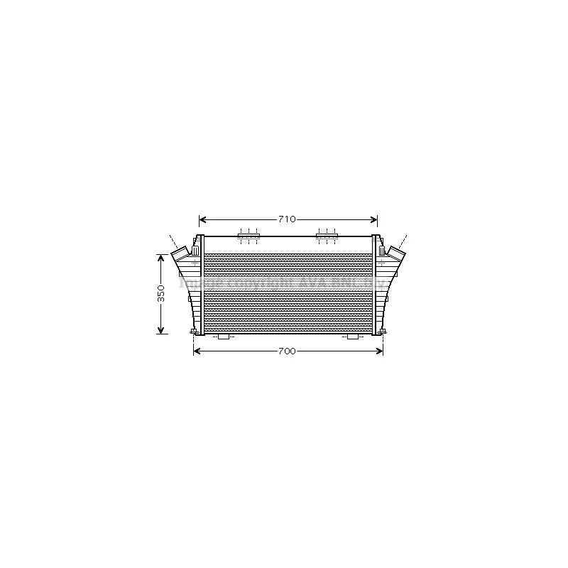 Intercooler, échangeur AVA QUALITY COOLING OLA4401