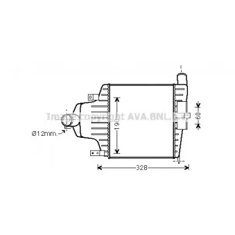 Intercooler, échangeur AVA QUALITY COOLING OLA4415