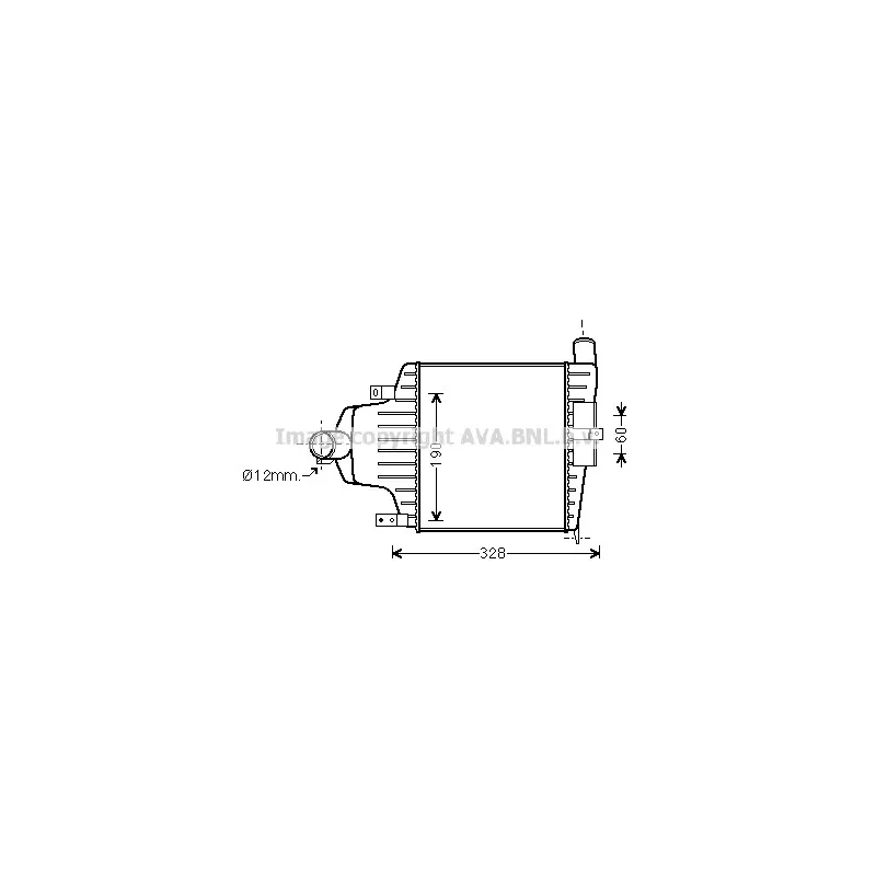 Intercooler, échangeur AVA QUALITY COOLING OLA4415
