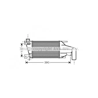 Intercooler, échangeur AVA QUALITY COOLING OLA4417