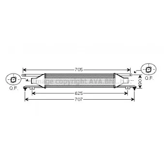 Intercooler, échangeur AVA QUALITY COOLING OLA4420