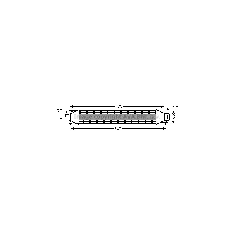 Intercooler, échangeur AVA QUALITY COOLING OLA4422