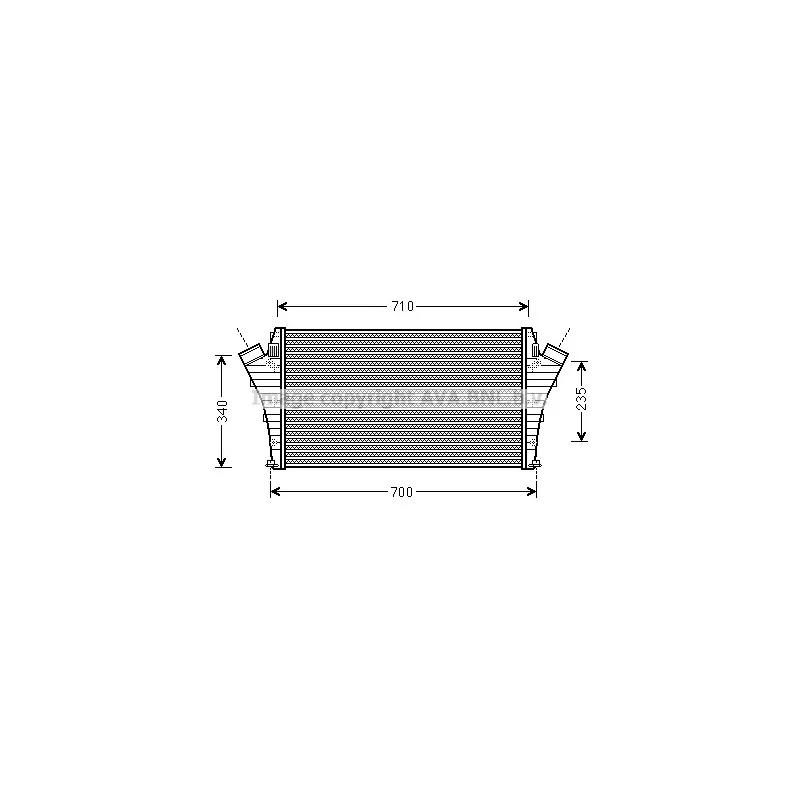 Intercooler, échangeur AVA QUALITY COOLING OLA4492