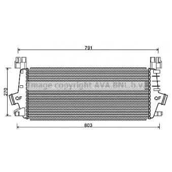 Intercooler, échangeur AVA QUALITY COOLING OLA4549