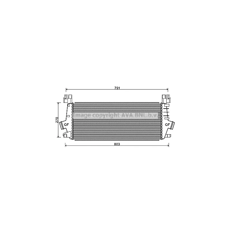 Intercooler, échangeur AVA QUALITY COOLING OLA4549