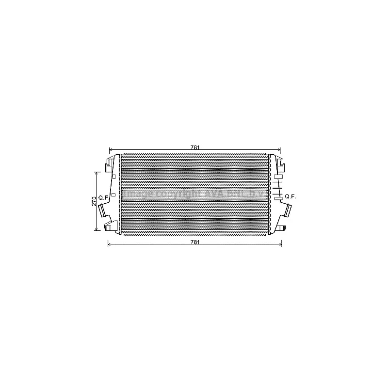 Intercooler, échangeur AVA QUALITY COOLING OLA4550