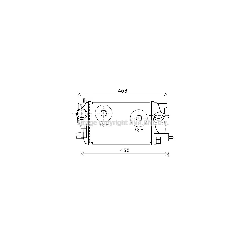 Intercooler, échangeur AVA QUALITY COOLING OLA4593