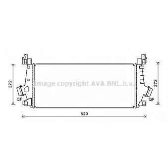 Intercooler, échangeur AVA QUALITY COOLING OLA4640