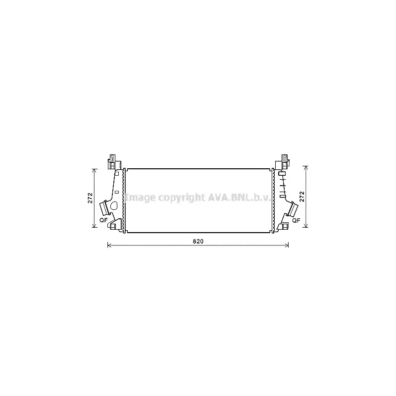 Intercooler, échangeur AVA QUALITY COOLING OLA4640