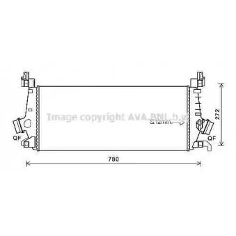 Intercooler, échangeur AVA QUALITY COOLING OLA4647