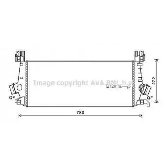Intercooler, échangeur AVA QUALITY COOLING OLA4648