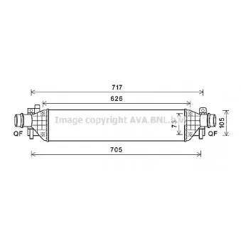 Intercooler, échangeur AVA QUALITY COOLING OLA4650