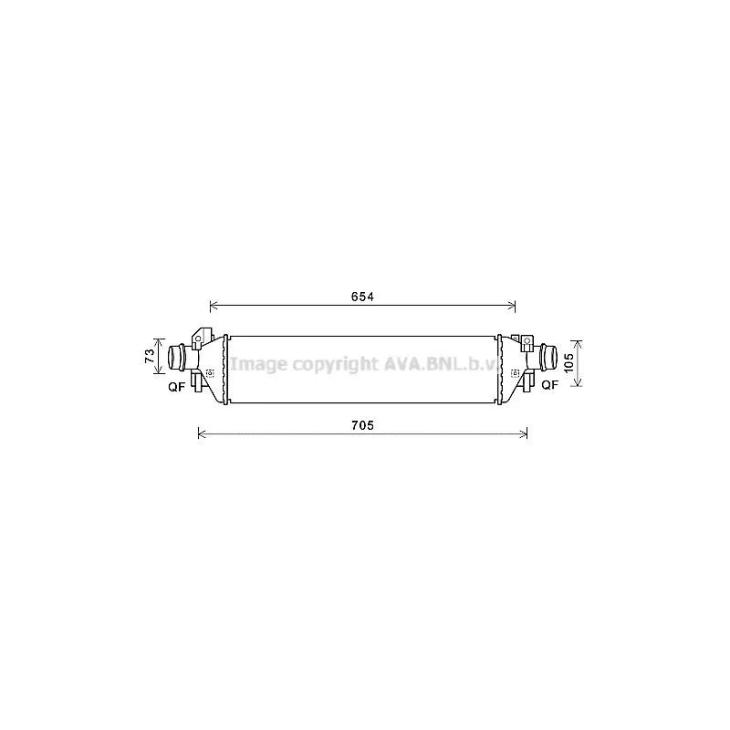 Intercooler, échangeur AVA QUALITY COOLING OLA4664