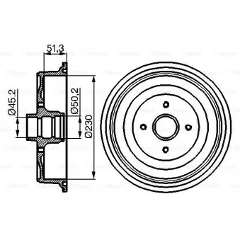 Tambour de frein BOSCH 0 986 477 011
