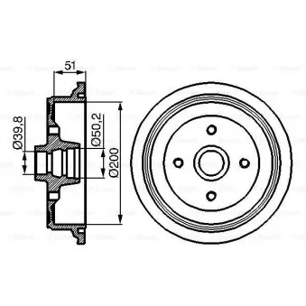 Tambour de frein BOSCH 0 986 477 016