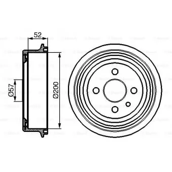 Tambour de frein BOSCH 0 986 477 018