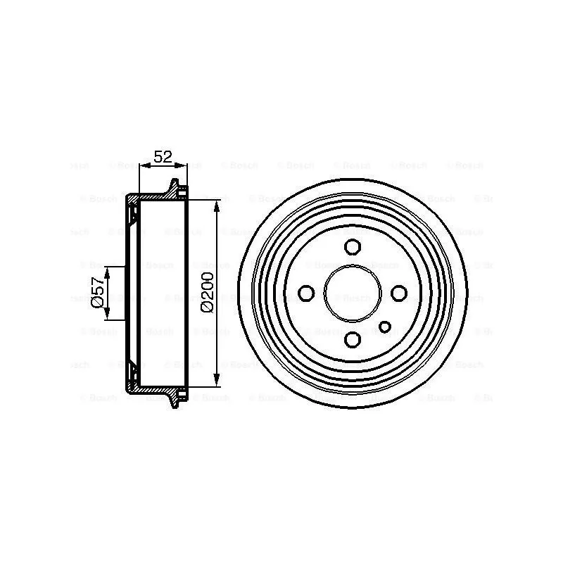 Tambour de frein BOSCH 0 986 477 018
