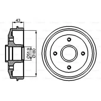 Tambour de frein BOSCH 0 986 477 020