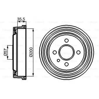 Tambour de frein BOSCH 0 986 477 021