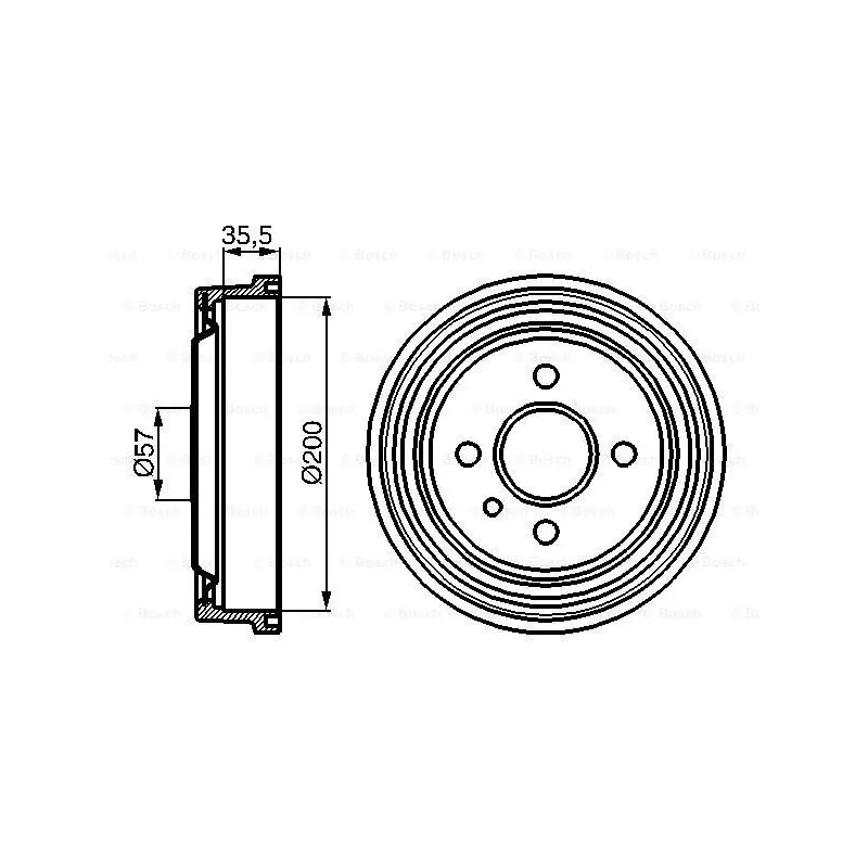 Tambour de frein BOSCH 0 986 477 021