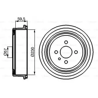 Tambour de frein BOSCH 0 986 477 022