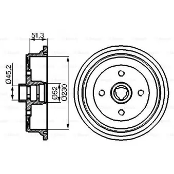 Tambour de frein BOSCH 0 986 477 029