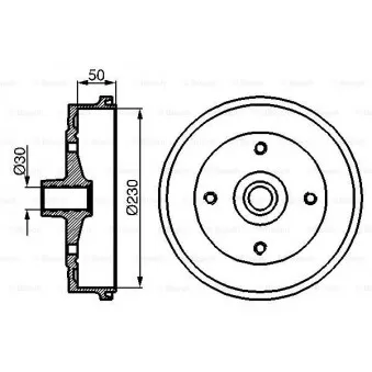 Tambour de frein BOSCH 0 986 477 030