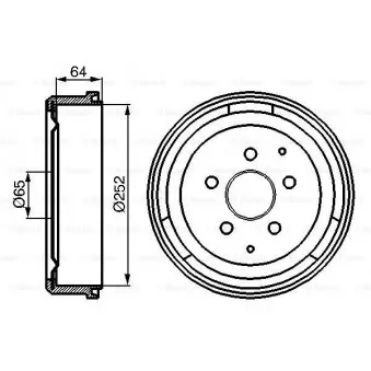 Tambour de frein BOSCH 0 986 477 033