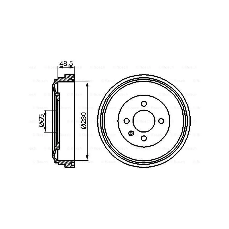 Tambour de frein BOSCH 0 986 477 036
