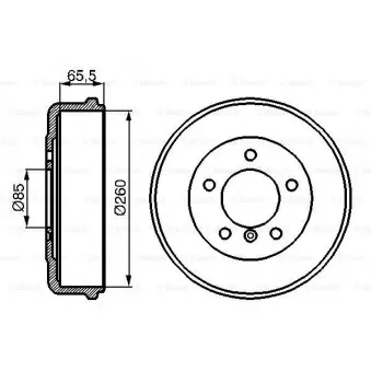 Tambour de frein BOSCH 0 986 477 038