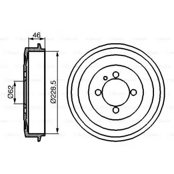 Tambour de frein BOSCH 0 986 477 039