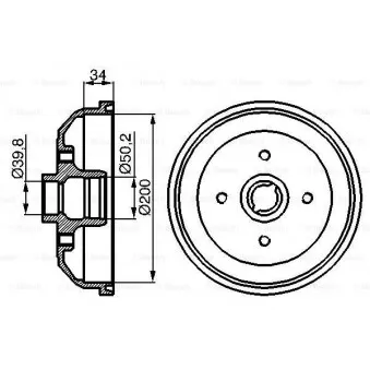 Tambour de frein BOSCH 0 986 477 040