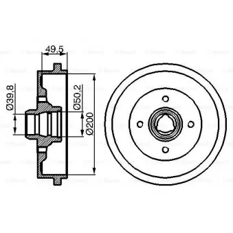 Tambour de frein BOSCH 0 986 477 041