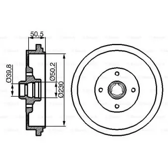 Tambour de frein BOSCH 0 986 477 042