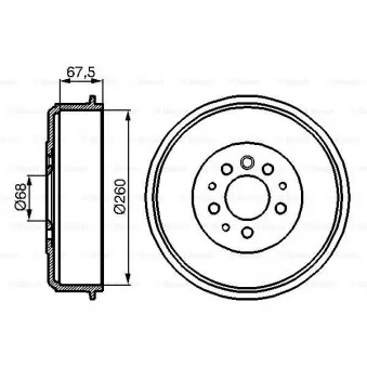 Tambour de frein BOSCH 0 986 477 046