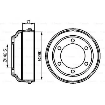 Tambour de frein BOSCH 0 986 477 047