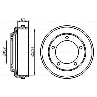 Tambour de frein BOSCH 0 986 477 048