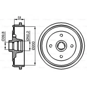 Tambour de frein BOSCH 0 986 477 053