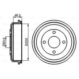 Tambour de frein BOSCH 0 986 477 054