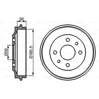 Tambour de frein BOSCH 0 986 477 055